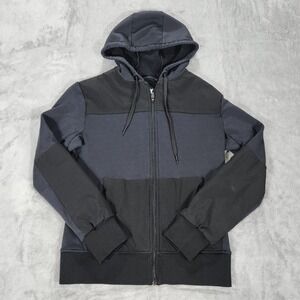 Mission Workshop Hoodie Mens Medium Black Polartec Fleece Full Zip Made In USA